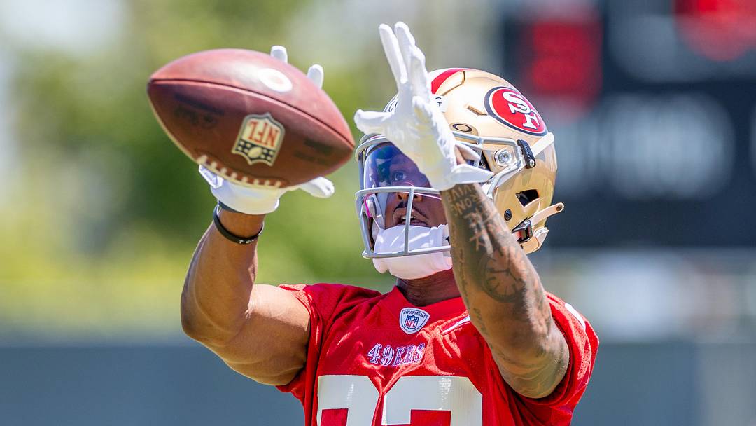 San Francisco 49ers wide receiver Jacob Cowing (83) San Francisco 49ers wide receiver Jacob Cowing (83)