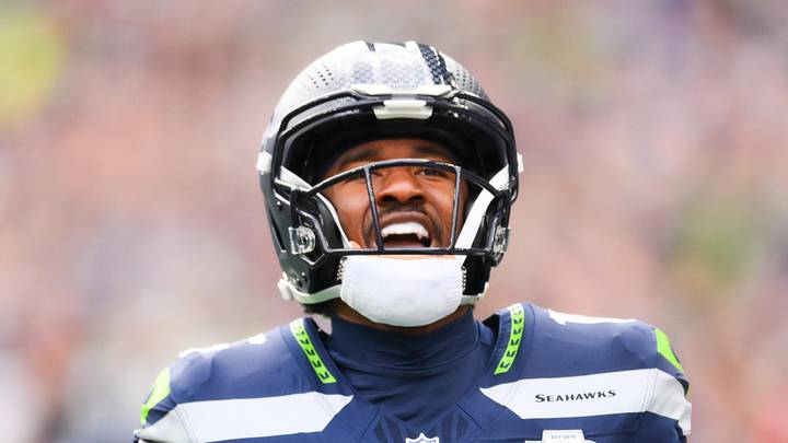Seattle Seahawks wide receiver Tory Horton returns a punt for a touchdown