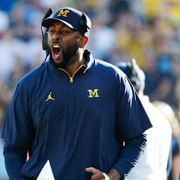  Michigan Wolverines head coach Sherrone Moore  Mandatory Credit: Matt Pendleton-Imagn Images