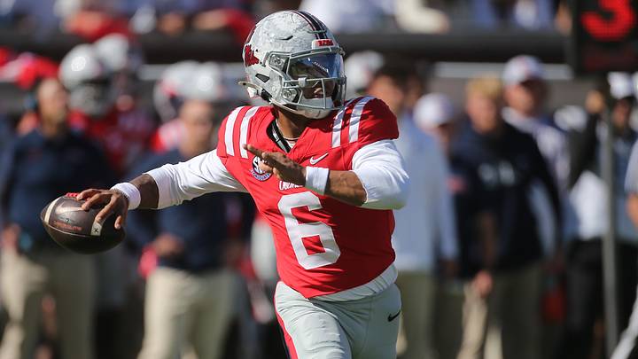 Ole Miss quarterback Trinidad Chambliss makes a surprising jump to No. 2 overall in John Blair's latest 2027 NFL mock draft, landing with the Miami Dolphins.