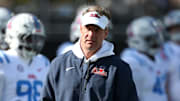 Mississippi head coach Lane Kiffin looks on before the game against Mississippi State.