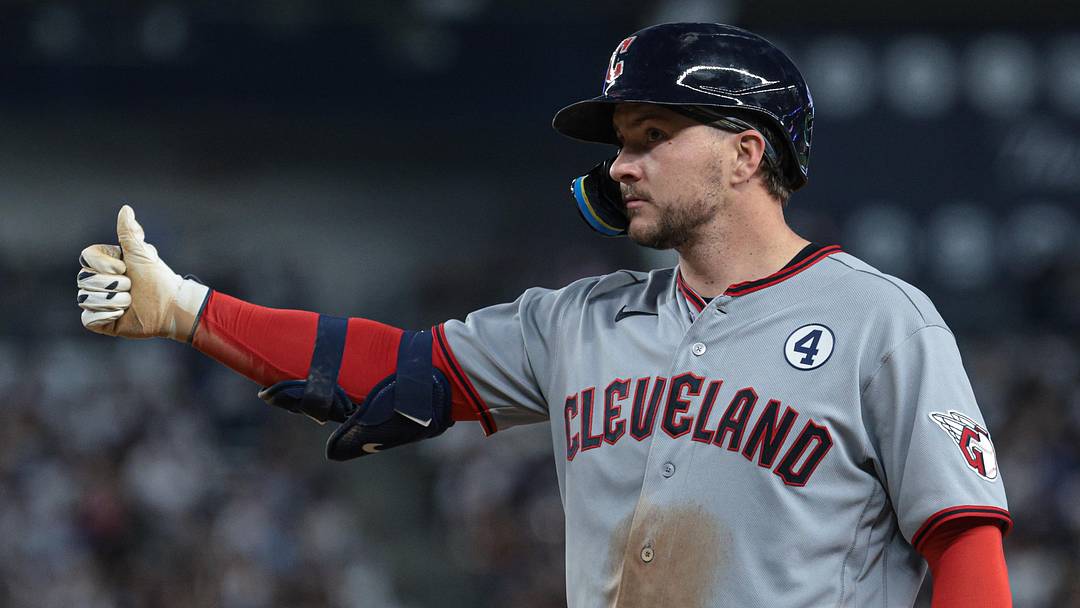 Jun 2, 2026; Bronx, New York, USA; Cleveland Guardians catcher Patrick Bailey (16) reacts during the fifth inning against the New York Yankees at Yankee Stadium. Mandatory Credit: Vincent Carchietta-Imagn Images Jun 2, 2026; Bronx, New York, USA; Cleveland Guardians catcher Patrick Bailey (16) reacts during the fifth inning against the New York Yankees at Yankee Stadium. Mandatory Credit: Vincent Carchietta-Imagn Images