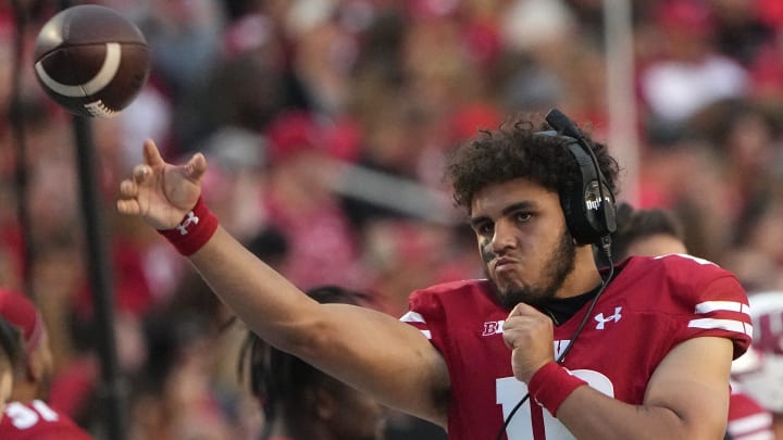 Wisconsin quarterback Myles Burkett (16) is shown during the first quarter of their game Saturday, September 3, 2022 at Camp Randall Stadium in Madison, Wis. Wisconsin beat Illinois State 38-0.