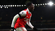 Eddie Nketiah mencetak gol yang memastikan kemenangan Arsenal atas West Ham United