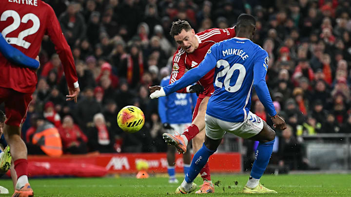 Wirtz' Schuss wurde von Mukiele ins Tor abgefälscht Wirtz' Schuss wurde von Mukiele ins Tor abgefälscht