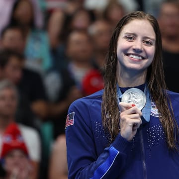 Kate Douglass was one of three Virginia swimmers who took home medals on Saturday at the 2024 Paris Olympics.