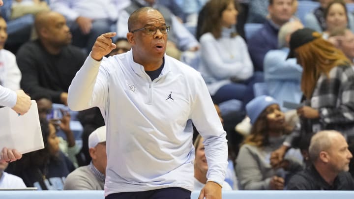 UNC basketball head coach Hubert Davis