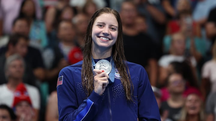 Kate Douglass was one of three Virginia swimmers who took home medals on Saturday at the 2024 Paris Olympics.