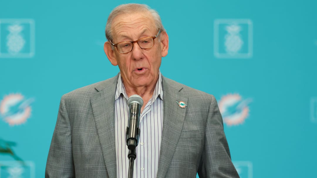Miami Dolphins owner Stephen Ross speaks to reporters during an introductory press conference for the team new head coach Jeff Hafley and general manager Jon-Eric Sullivan at Baptist Health Training Complex. Miami Dolphins owner Stephen Ross speaks to reporters during an introductory press conference for the team new head coach Jeff Hafley and general manager Jon-Eric Sullivan at Baptist Health Training Complex.