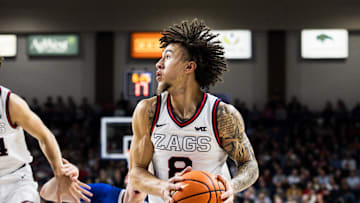 Gonzaga Bulldogs guard Jalen Warley (8).