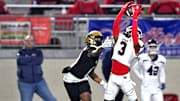 Ryan's Tyrese Weaver deflects a pass meant for Abilene's Ryland Bradford in a 5A Division I playoff game on Nov. 17, 2023.