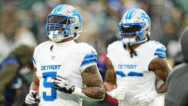 Detroit Lions running backs David Montgomery and Jahmyr Gibbs