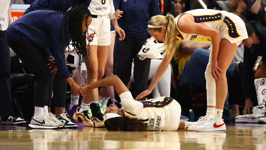Injuries to Sydney Colson, Aari McDonald and Caitlin Clark will limit the Fever to just nine active players for Saturday's game. | Mark J. Rebilas-Imagn Images