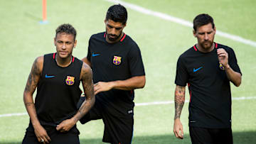 Neymar, Suárez and Messi in Barcelona