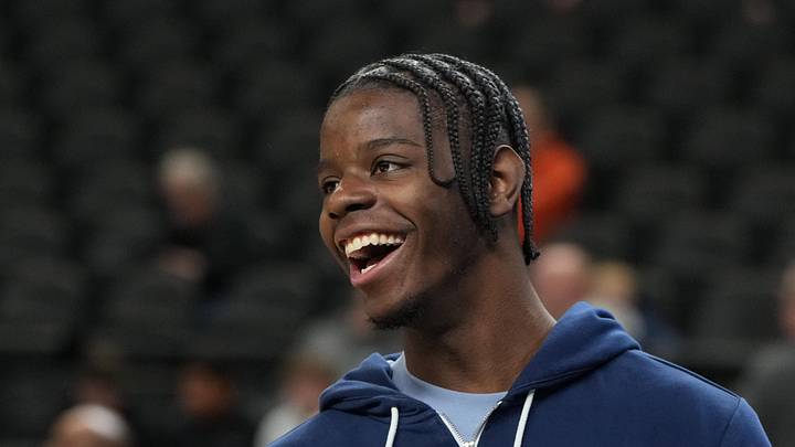 Mar 18, 2026; Greenville, SC, USA; North Carolina Tar Heels forward Caleb Wilson (8) during a practice session ahead of the first round of the men's 2026 NCAA Tournament at Bon Secours Wellness Arena. Mandatory Credit: Bob Donnan-Imagn Images