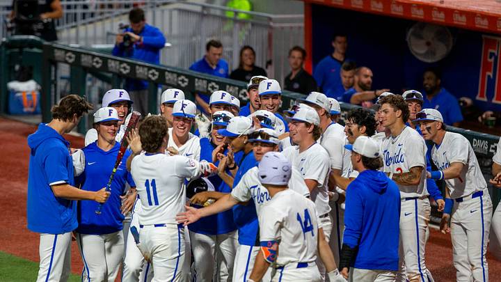 Florida infielder Brendan Lawson (11) hits his ninth homer of the season in the bottom of the sixth against FSU, March 10, 2026, at Condron Family Ballpark in Gainesville, Florida.The Gators beat the Seminoles 6-3. [Cyndi Chambers/ Gainesville Sun] 2026