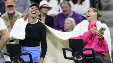 Paula Badosa and Aryna Sabalenka at Paribas Open