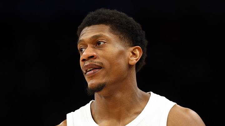 Jan 30, 2026; Phoenix, Arizona, USA; Cleveland Cavaliers forward De'Andre Hunter (12) against the Phoenix Suns at Mortgage Matchup Center. Mandatory Credit: Mark J. Rebilas-Imagn Images