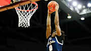 St. John Bosco's (Calif.) Brandon McCoy Jr. dunks the ball as the Braves take on the Central Bulldogs during the 39th Annual Bass Pro Shops Tournament of Champions at Great Southern Bank Arena on Thursday, Jan. 11, 2024.