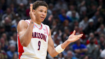 Arizona Wildcats forward Carter Bryant (9) has not yet announced whether he's coming back for his sophomore season.