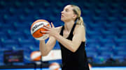 Dallas Wings guard Paige Bueckers is the fastest WNBA rookie to record 450+ points, 100+ rebounds and 100+ assists in their career.