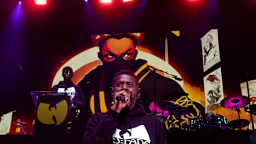 Wu-Tang Clan's GZA performs at Bridgestone Arena Wednesday night, Sept. 20, 2023.