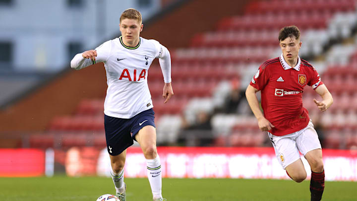 Matthew Craig in action against Manchester United U21s - he will have a chance to play against their senior side in the next two weeks 