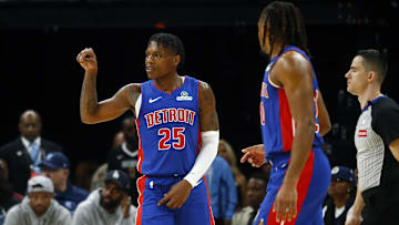 Oct 6, 2025; Memphis, Tennessee, USA; Detroit Pistons guard Marcus Sasser (25) : Petre Thomas-Imagn Images