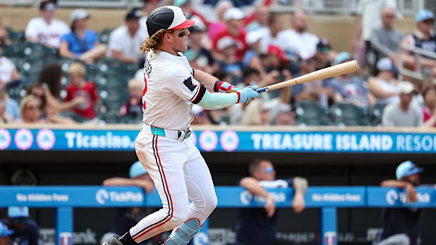 Minnesota Twins, Harrison Bader. Minnesota Twins, Harrison Bader.