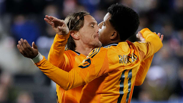 Rodrygo and Luka Modric at Real Madrid