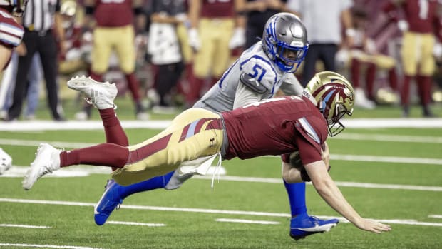 St. Louis Battlehawks linebacker Willie Harvey