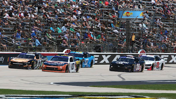 NASCAR Xfinity Series drivers during the Andy's Frozen Custard 300 at Texas in 2024.