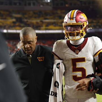 Washington Commanders quarterback Jayden Daniels.