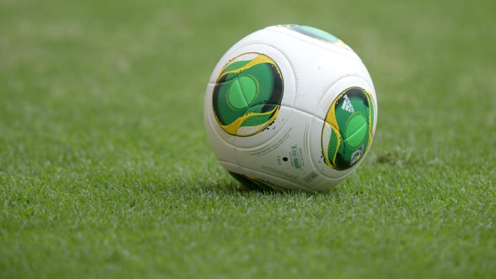 Mar 25, 2013; Mexico City, MEXICO; General view of FIFA soccer ball at United States training session at Estadio Azteca in advance of World Cup qualifying match against Mexico. Mar 25, 2013; Mexico City, MEXICO; General view of FIFA soccer ball at United States training session at Estadio Azteca in advance of World Cup qualifying match against Mexico.