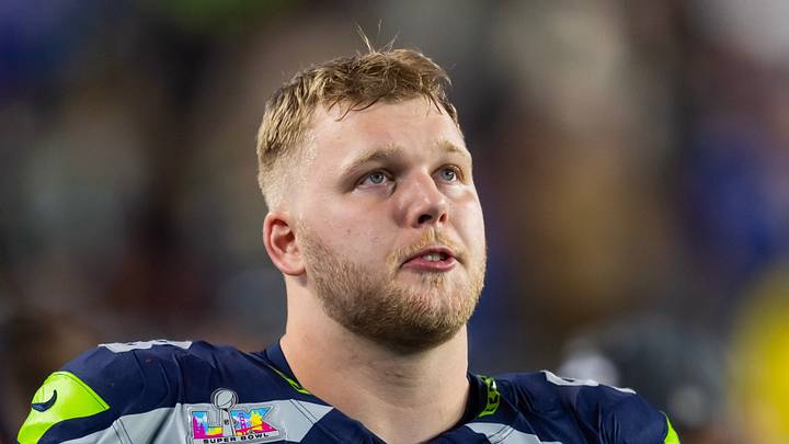 Seattle Seahawks defensive tackle Rylie Mills stands on the sidelines