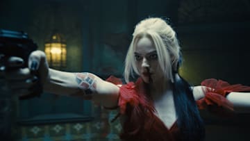 MARGOT ROBBIE as Harley Quinn in Warner Bros. Pictures’ superhero action adventure “THE SUICIDE SQUAD,” a Warner Bros. Pictures release. Courtesy of Warner Bros. Pictures/™ & © DC Comics. © 2021 Warner Bros. Entertainment Inc. All Rights Reserved.
