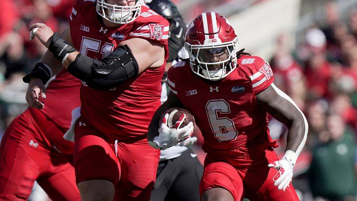 Wisconsin running back Darrion Dupree (6) looks for running room during the first quarter of their game against Michigan State Saturday, October 3, 2026 at Camp Randall Stadium in Madison, Wisconsin.Mark Hoffman/Milwaukee Journal Sentinel