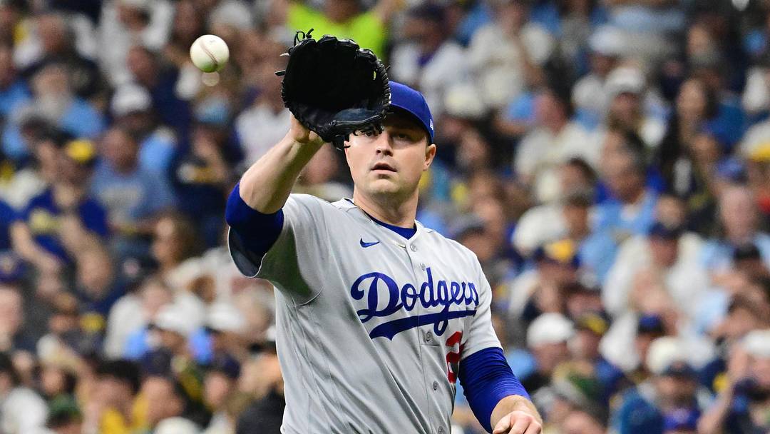 Dodgers pitcher Tarik Skubal (29) looks on during the third inning against the Milwaukee Brewers in game one of the NLCS for the 2026 MLB Playoffs at American Family Field on Oct. 11, 2026. Dodgers pitcher Tarik Skubal (29) looks on during the third inning against the Milwaukee Brewers in game one of the NLCS for the 2026 MLB Playoffs at American Family Field on Oct. 11, 2026.