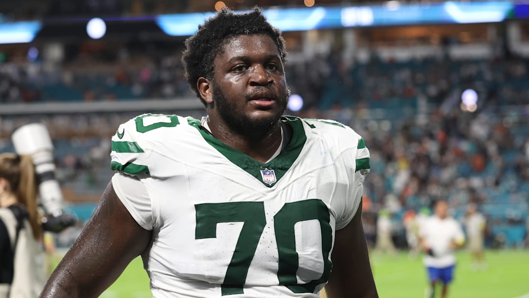 New York Jets right tackle Armand Membou