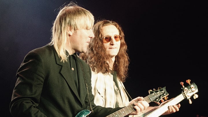 Rush performing in Mountain View, Calif.