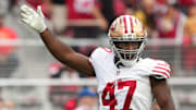 49ers defensive end Bryce Huff suffered a hamstring injury in Week 7.