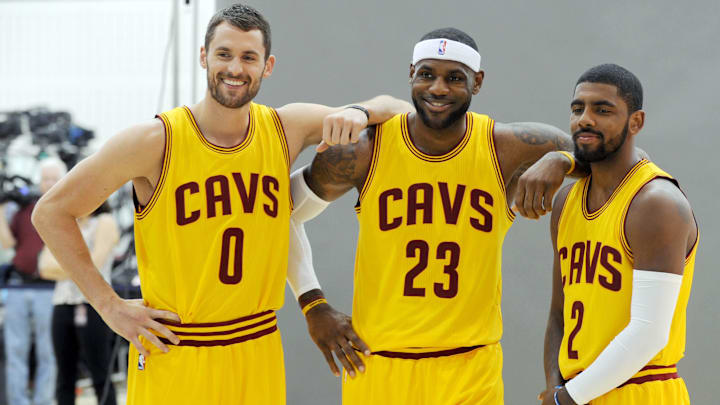 LeBron James, Kevin Love, Kyrie Irving