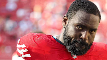San Francisco 49ers defensive lineman Sam Okuayinonu (91) after the game against the Arizona Cardinals at Levi's Stadium.