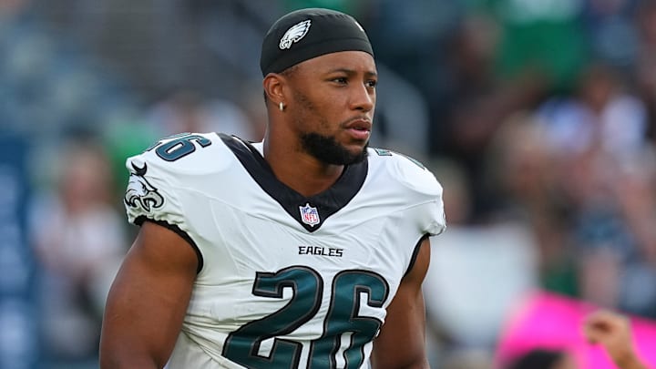 Former Penn State and current Philadelphia Eagles running back Saquon Barkley