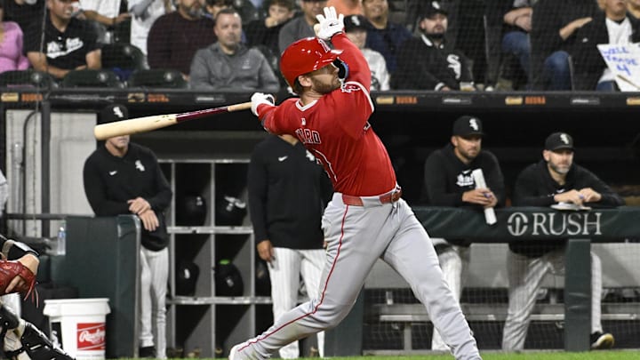 Los Angeles Angels outfielder Taylor Ward Los Angeles Angels outfielder Taylor Ward