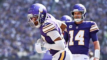 Minnesota Vikings wide receiver Justin Jefferson and quarterback Sam Darnold