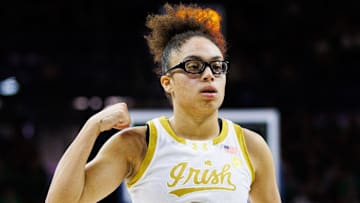 Miles (above) and her Notre Dame teammate Citron are projected to go in the top five of the 2025 draft. 
