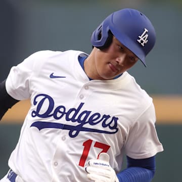 National League designated hitter Shohei Ohtani (17) of the Los Angeles Dodgers runs home to score in the first inning against the American League during the 2025 MLB All Star Game at Truist Park on July 15. 