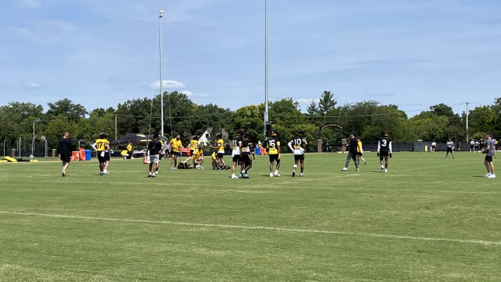 Missouri Tigers players at practice during the program's 2024 fall camp.