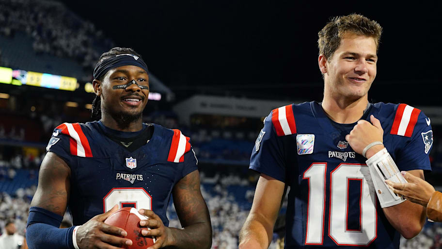 Drake Maye and Stefon Diggs